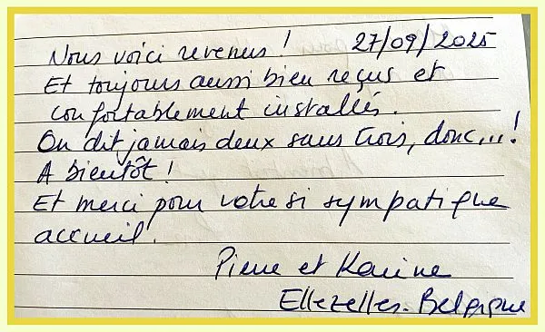Avis : nous voici revenus et toujours aussi bien reçus